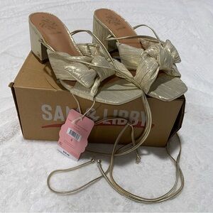 Ankle Wrap Sandle Gold